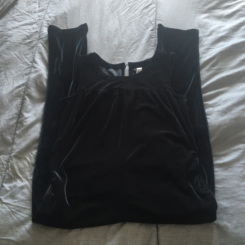 Black velvet jumpsuit